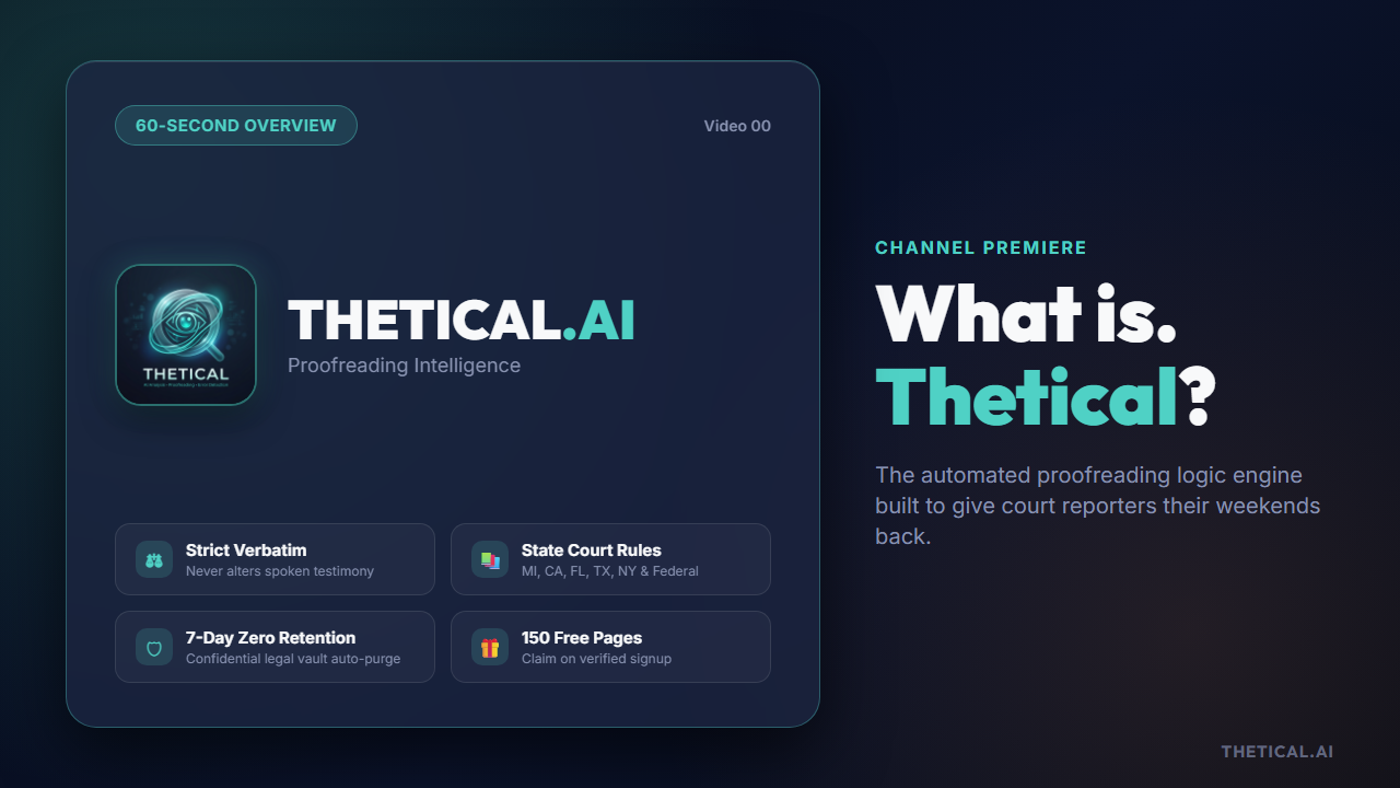 What is Thetical? | Legal-Grade AI Proofreading for Court Reporters